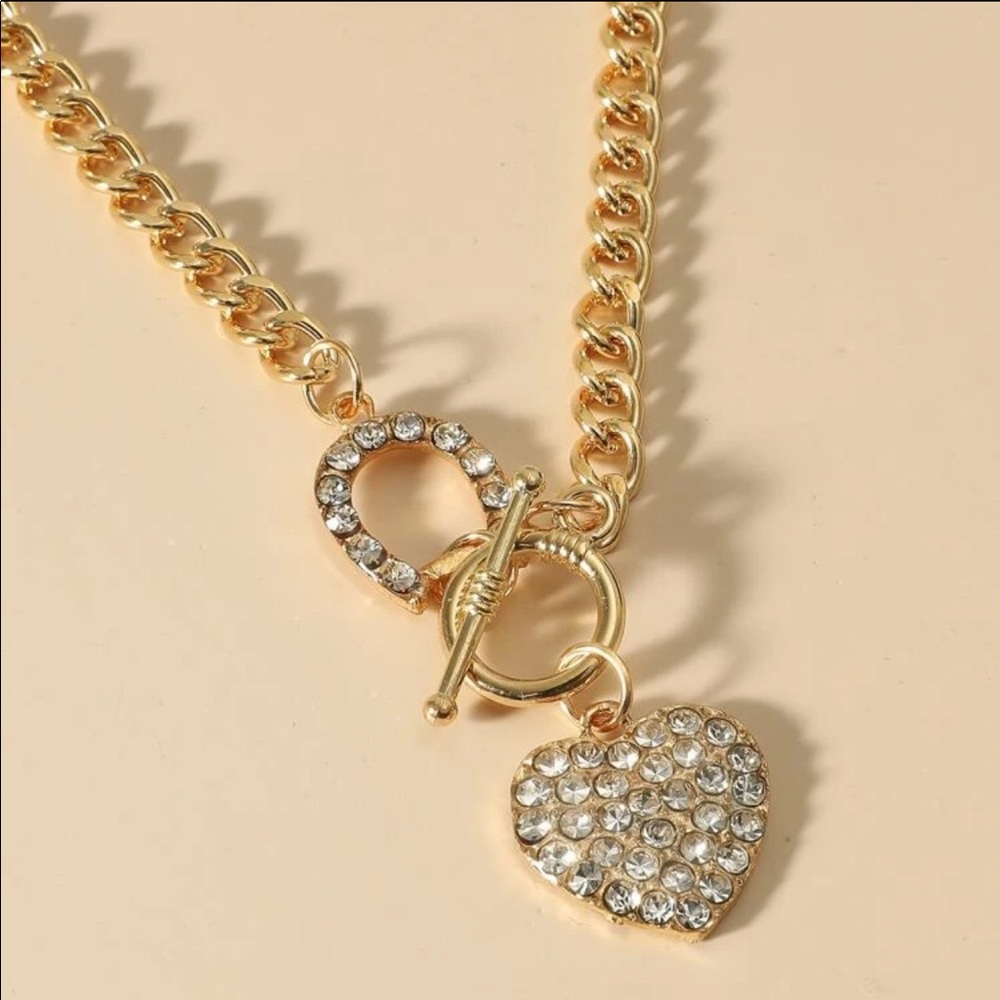 Chunky Chain Heart Necklace
